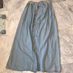 Jean maxi skirt